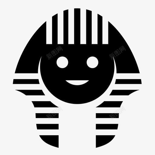 法老古代埃及图标svg_新图网 https://ixintu.com 古代 埃及 强大 微笑 快乐 法老 皇室