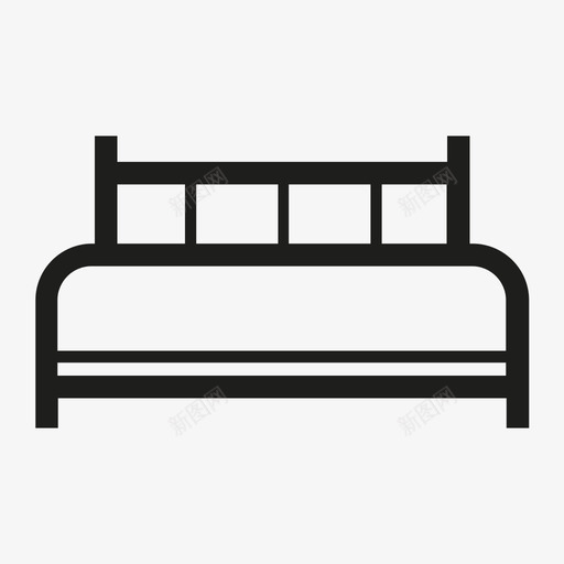 床卧室全套图标svg_新图网 https://ixintu.com 全套 卧室 大床 婴儿床 家具 床 特大号床 睡床