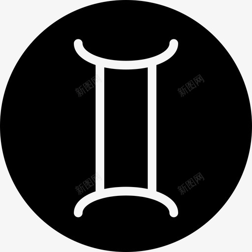 双子座天文学星座图标svg_新图网 https://ixintu.com 十二宫 双子座 天文学 希腊 星座 星星 符号 符号实心