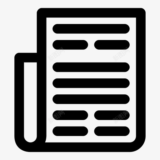 报纸信件信息图标svg_新图网 https://ixintu.com 信件 信息 公报 报刊 报纸 文章 日报 社区 粗体