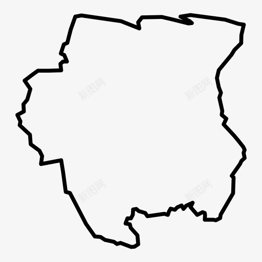 苏里南小南美洲图标svg_新图网 https://ixintu.com 世界地图 位置 北 南美洲 国家 地图 导航 小 苏里南 西部