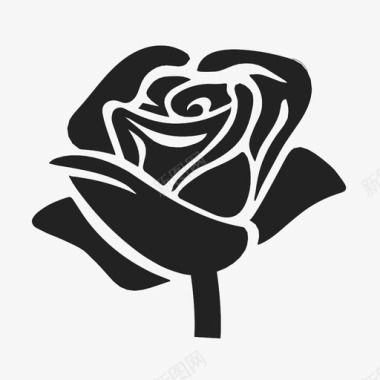 玫瑰花粉红色图标图标