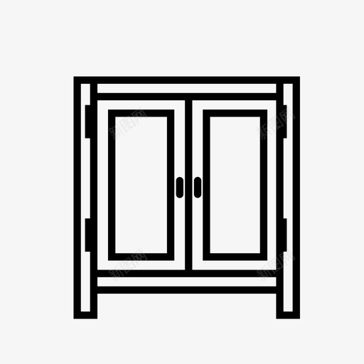 橱柜盘子门图标svg_新图网 https://ixintu.com 储藏室 厨房 室内设计家具 家 家具 木制 橱柜 盘子 门
