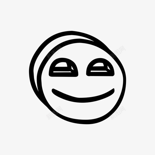 微笑喜欢快乐图标svg_新图网 https://ixintu.com 享受 喜欢 微笑 快乐 快乐的脸 情感 橡皮擦 海绵 画出的表情