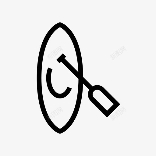 皮划艇划船运动图标svg_新图网 https://ixintu.com 划船 夏季 户外 河流 海洋 皮划艇 运动
