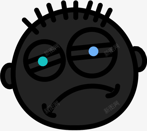 怀疑悲观疲倦图标svg_新图网 https://ixintu.com 累瘫 不相信 怀疑 悲伤 悲观 男孩 疲倦 脸 表情 讽刺