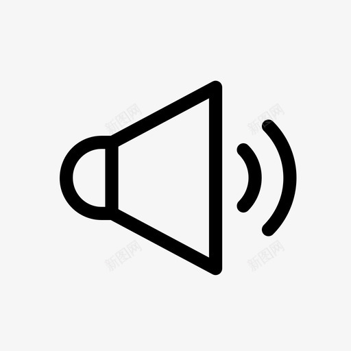 中等音量音频音乐图标svg_新图网 https://ixintu.com 中等音量 声音 扬声器 线路图标ui 语音 音乐 音频