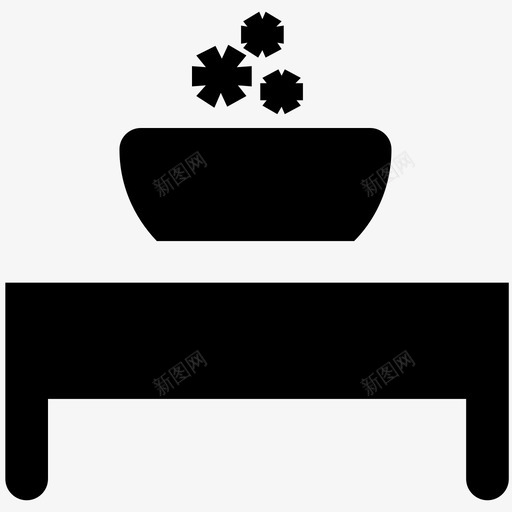 桌子建筑和家具的粗体图标svg_新图网 https://ixintu.com 建筑和家具的粗体图标 桌子