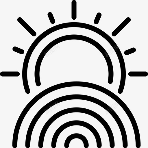 阳光彩虹特别天空图标svg_新图网 https://ixintu.com 华丽 夜晚 天气 天空 明亮 条件 特别 美丽的天气轮廓 阳光彩虹