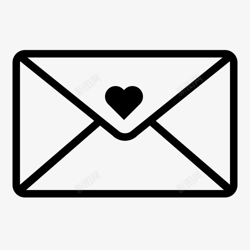 情书帖子留言图标svg_新图网 https://ixintu.com 信封 关注 帖子 心形 情书 情人节 材料 物品 留言