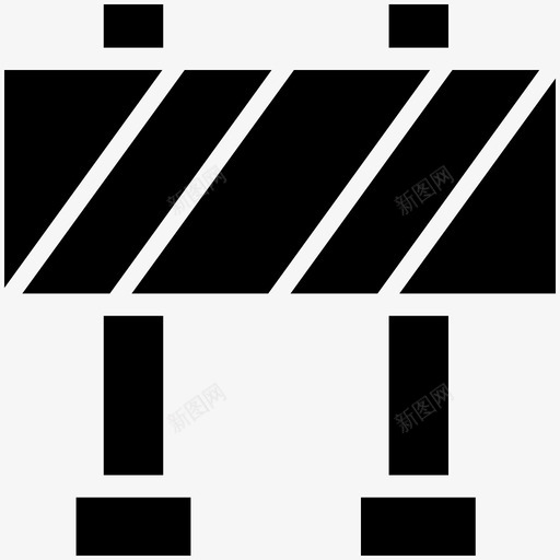 施工护栏在建标志图标svg_新图网 https://ixintu.com 危险 在建 坠落物 小心 工程冷矢量图标 施工护栏 标志 警告 路标 边界