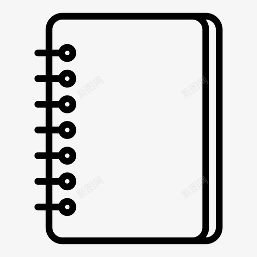 笔记本螺旋笔记本速写本图标svg_新图网 https://ixintu.com 书写 侧面 教育 笔记本 纸 螺旋笔记本 记事本 速写本 铅笔 页