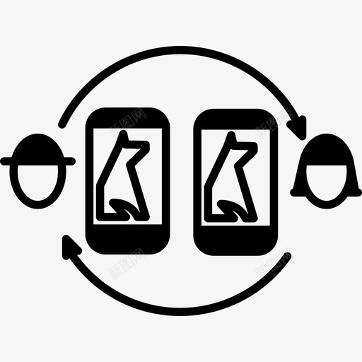 宠物主人通过电话监控系统保安监控全面图标svg_新图网 https://ixintu.com 保安 宠物主人通过电话监控系统 监控全面