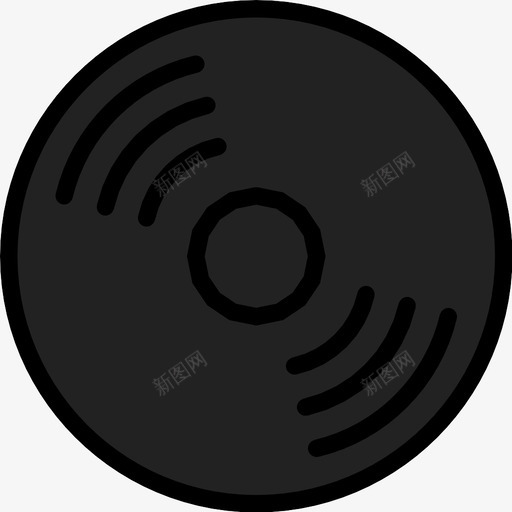 乙烯基专辑cd图标svg_新图网 https://ixintu.com cd 专辑 乙烯基 光盘 唱片 复古 播放 旧 音乐