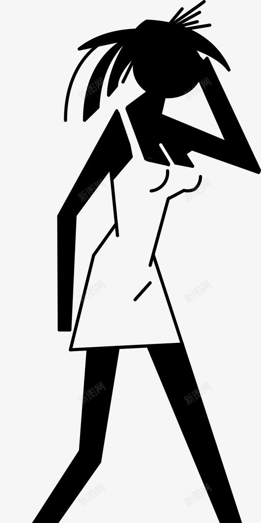 时尚女孩模特女人图标svg_新图网 https://ixintu.com 女人 时尚女孩 时尚女孩1 模特