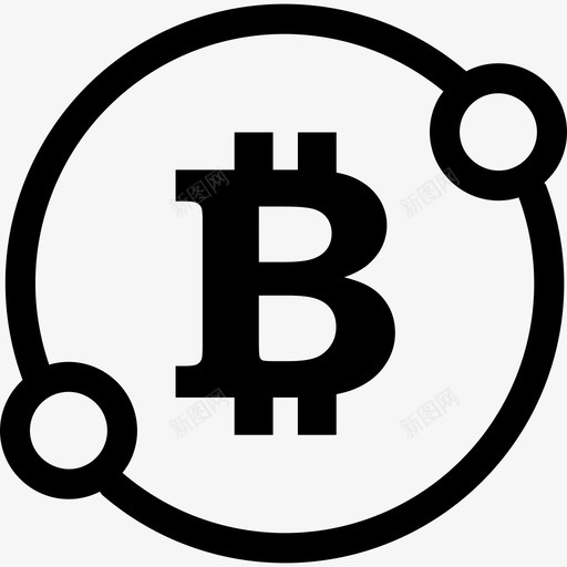 比特币符号在一个圆圈中用两个点连接符号接口图标svg_新图网 https://ixintu.com 接口 比特币符号在一个圆圈中用两个点连接符号
