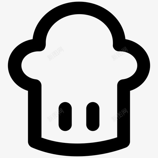 厨师帽酒店粗体线条图标svg_新图网 https://ixintu.com 厨师帽 酒店粗体线条图标