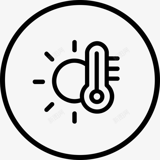 热预报热量图标svg_新图网 https://ixintu.com 仪表 信息 天气 测量 温度 热 热量 预报