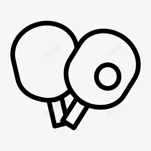 乒乓球运动球拍图标svg_新图网 https://ixintu.com 乒乓球 室内游戏和运动卷2 打球 桌子 游戏 球 球拍 绿 轻 运动