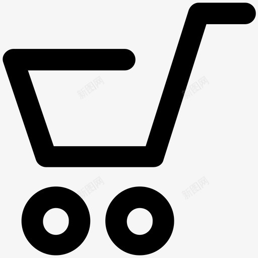 购物车手推车工具图标svg_新图网 https://ixintu.com 助手 器具 工具 手推车 援助 物流配送加粗线图标 电子商务 篮子 网上购物 购物车 超市