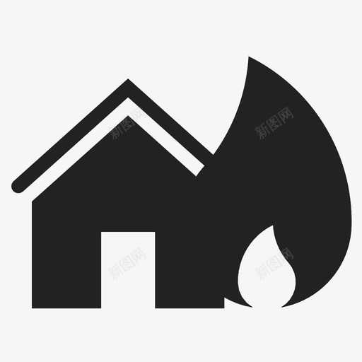 房屋火灾事故燃烧图标svg_新图网 https://ixintu.com 事故 保险 尖叫 房屋火灾 死亡 火焰 煤炭 燃烧 高温