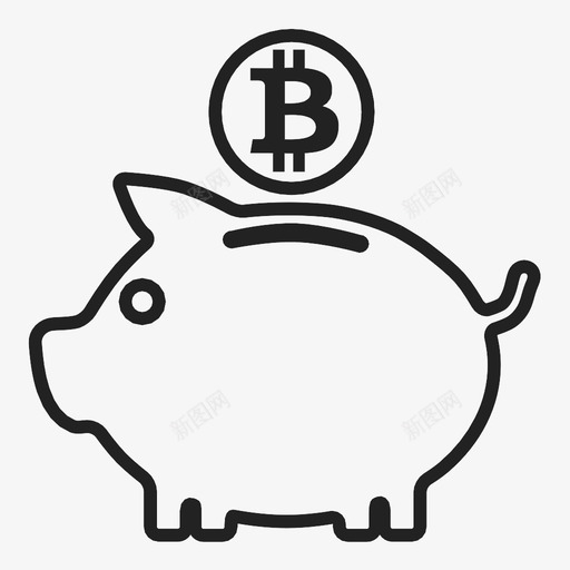 比特币存钱罐储蓄针尖图标svg_新图网 https://ixintu.com 储蓄 免提 存钱罐 带 放大镜 比特币存钱罐 视觉 针尖