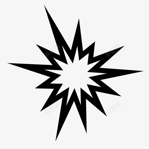 爆炸星星火花图标svg_新图网 https://ixintu.com 力量 危险 星星 火花 炸弹 焊接 爆炸 能量