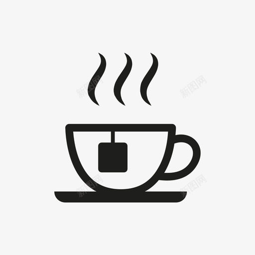 茶饮料茶杯图标svg_新图网 https://ixintu.com 印度的 早晨的 热的 茶 茶包 茶杯 餐厅 饮料