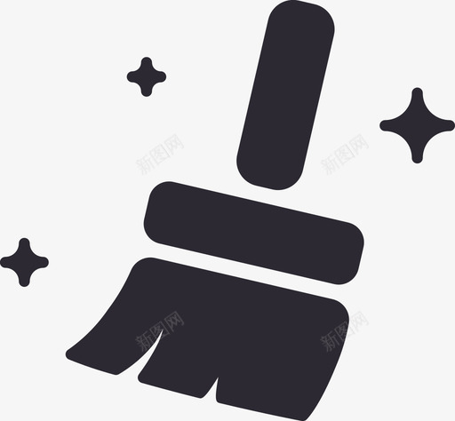 扫帚儿童菜单图标svg_新图网 https://ixintu.com 儿童菜单 扫帚