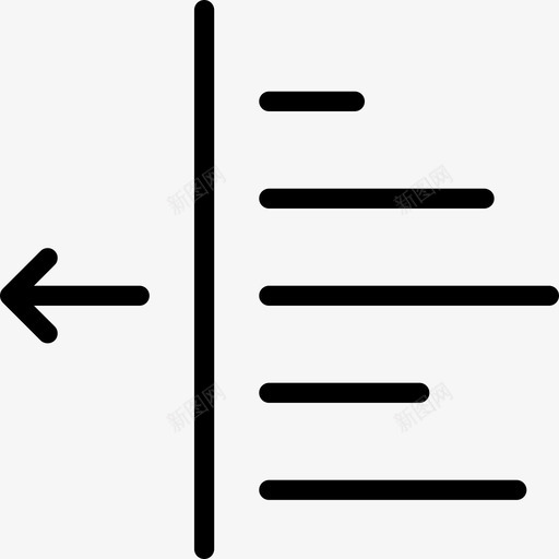 减少缩进边缘线条图标svg_新图网 https://ixintu.com 减少缩进 取消缩进 向左移动 文本 界面轮廓11 线条 边缘