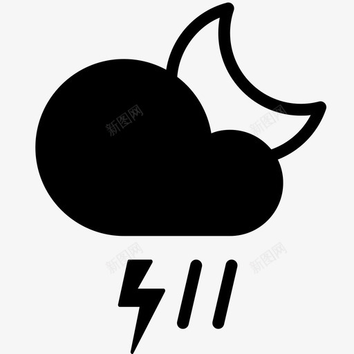 夜间雷雨天气雨水图标svg_新图网 https://ixintu.com 云 光滑的天气 可怕 夜间暴雨 夜间雷雨 大声 天气 潮湿 破坏性 闪电 雨水 黑暗