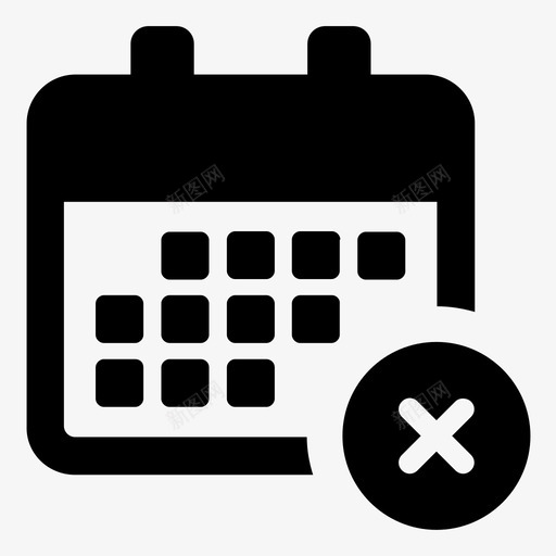 日程表组织者月图标svg_新图网 https://ixintu.com ui简单图标 事件 取消 提醒 日历 日期 日程表 月 约会 组织者