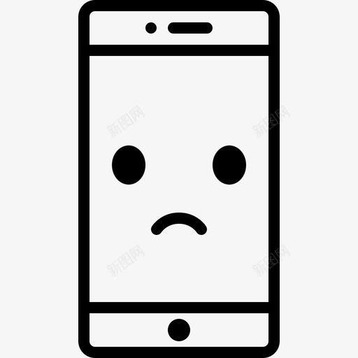 悲伤补充电话图标svg_新图网 https://ixintu.com 代 塔特 头像 悲伤 服装 电子杂志 电话 笑脸电话 脸 补充 表情