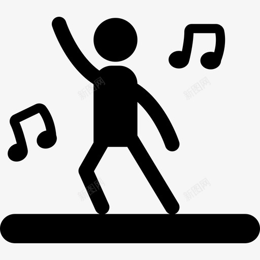 音乐舞者旅馆图标svg_新图网 https://ixintu.com 旅馆 音乐舞者