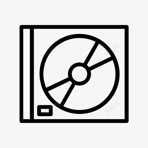 cd音频cd盒图标svg_新图网 https://ixintu.com cd cd盒 光盘 媒体 库 音乐 音频