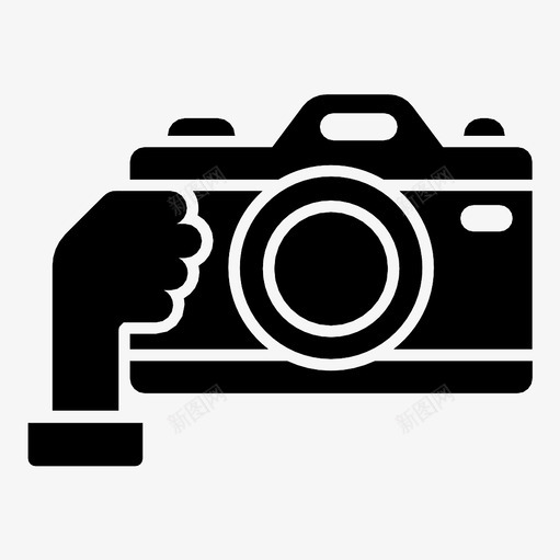 照相机自拍说奶酪图标svg_新图网 https://ixintu.com 快照 手 摄影 点击 照相机 胶卷 自拍 说奶酪