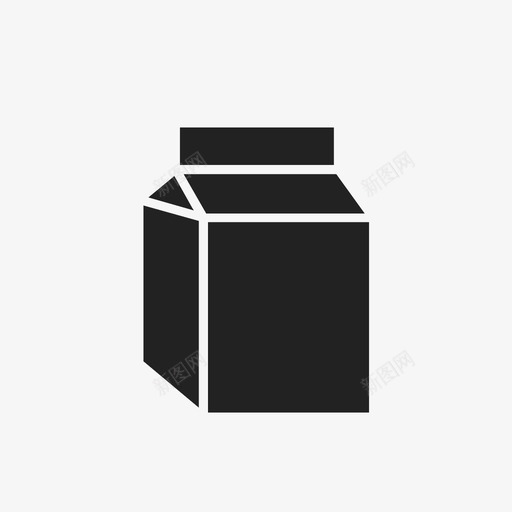 纸箱盒子容器图标svg_新图网 https://ixintu.com 倾倒 包装 容器 牛奶 盒子 纸箱