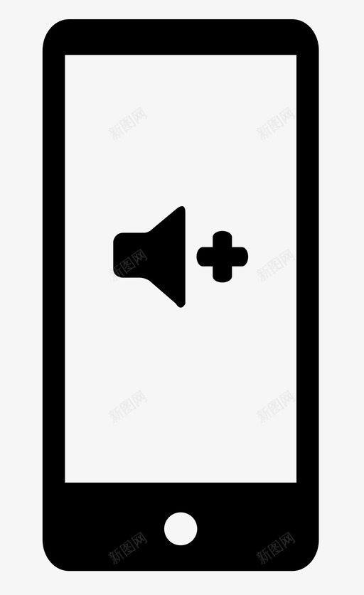 增大音量声音智能手机图标svg_新图网 https://ixintu.com 分贝 响声 噪音 增大音量 声音 强化 手机 智能手机 移动