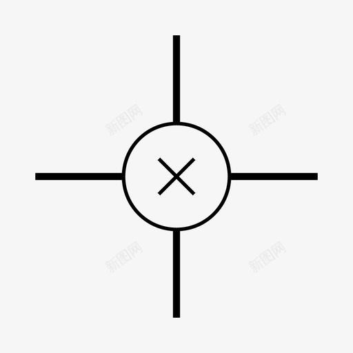 垂直瓷砖瞄准十字准线图标svg_新图网 https://ixintu.com 中间 十字准线 垂直瓷砖 射击 狙击手 目标 瞄准 瞄准镜 锁定