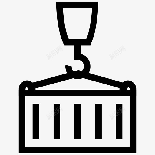 货柜物流配送线图标svg_新图网 https://ixintu.com 物流配送线图标 货柜