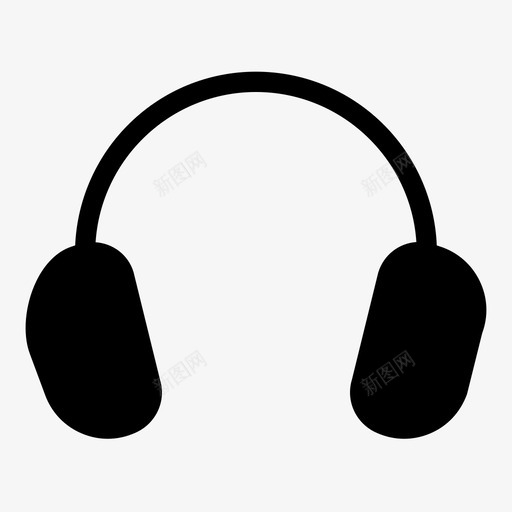 耳机声音噪音图标svg_新图网 https://ixintu.com 取消 听 噪音 声音 电影 耳机 耳罩 视频 音乐