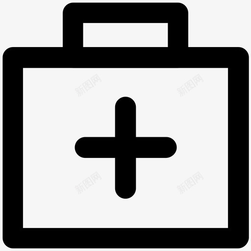 急救箱包药品图标svg_新图网 https://ixintu.com 健康粗体线图标 包 医生 医疗包 急救 急救包 急救箱 胸部 药品 贴片