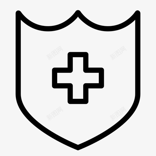 医疗盾保护房屋图标svg_新图网 https://ixintu.com 交叉 保护 健康 分析 医疗盾 危险 品牌 增强 安全 平滑健康 房屋