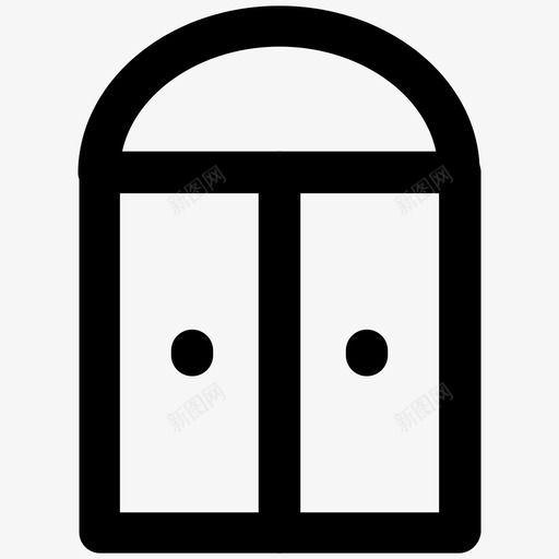 门建筑和家具加粗线条图标svg_新图网 https://ixintu.com 建筑和家具加粗线条图标 门