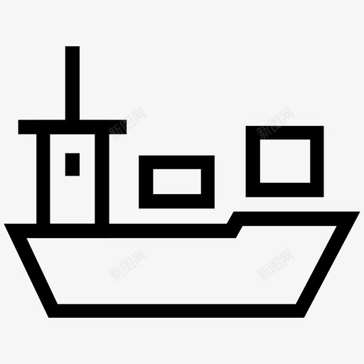货船物流配送线图标svg_新图网 https://ixintu.com 物流配送线图标 货船