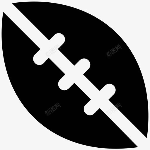 橄榄球运动大胆的固体图标svg_新图网 https://ixintu.com 橄榄球 运动大胆的固体图标