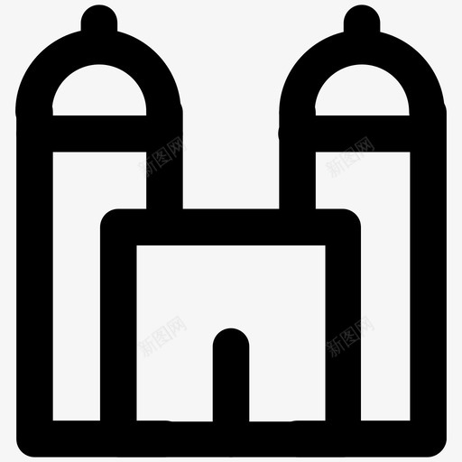 清真寺建造粗体线条图标svg_新图网 https://ixintu.com 建造粗体线条图标 清真寺