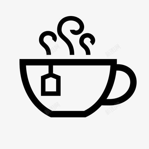 茶杯蒸汽杯子图标svg_新图网 https://ixintu.com 冬天 咖啡因 小口 杯子 热的 茶杯 蒸汽 饮料