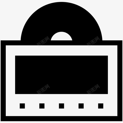 cd播放机声音音乐图标svg_新图网 https://ixintu.com cd播放机 cd驱动器 dvd播放机 jam 声音 多媒体 扬声器 电子图标 电子设备 音乐