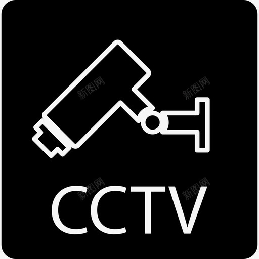 监控摄像头轮廓呈方形带有闭路电视字母保安图标svg_新图网 https://ixintu.com 保安 带有闭路电视字母 监控全面 监控摄像头轮廓呈方形